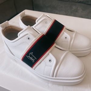 Christian Louboutin Adolescenza Slip-On Sneaker Leather White